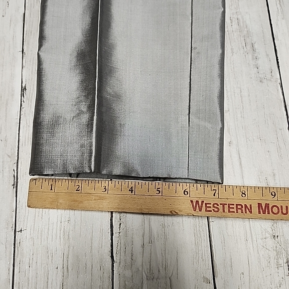 J.S. Thai 100% Silk Womens 2-Piece Set Handmade Plaid Shirt & Pants Silver Sz P - Picture 11 of 15